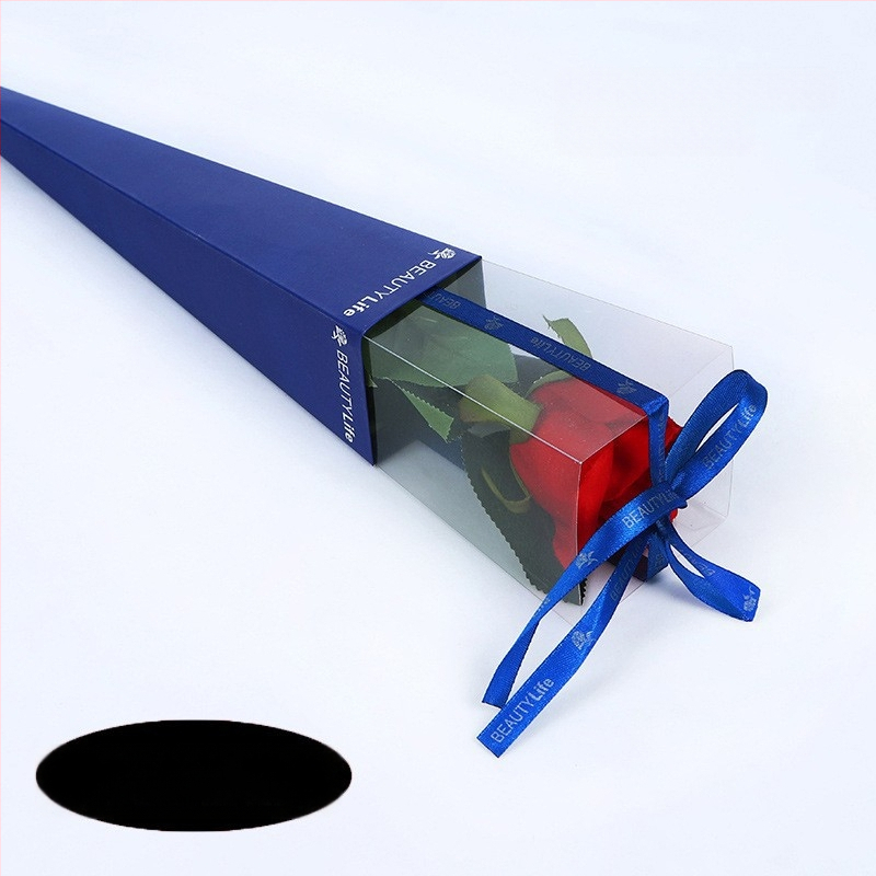 PVC kokkupandav lillede kinkekarp ühe kimbu pakkekarp ekspordi igavene lillekarp isetegemise rooside ühe lillekarbi hulgimüük