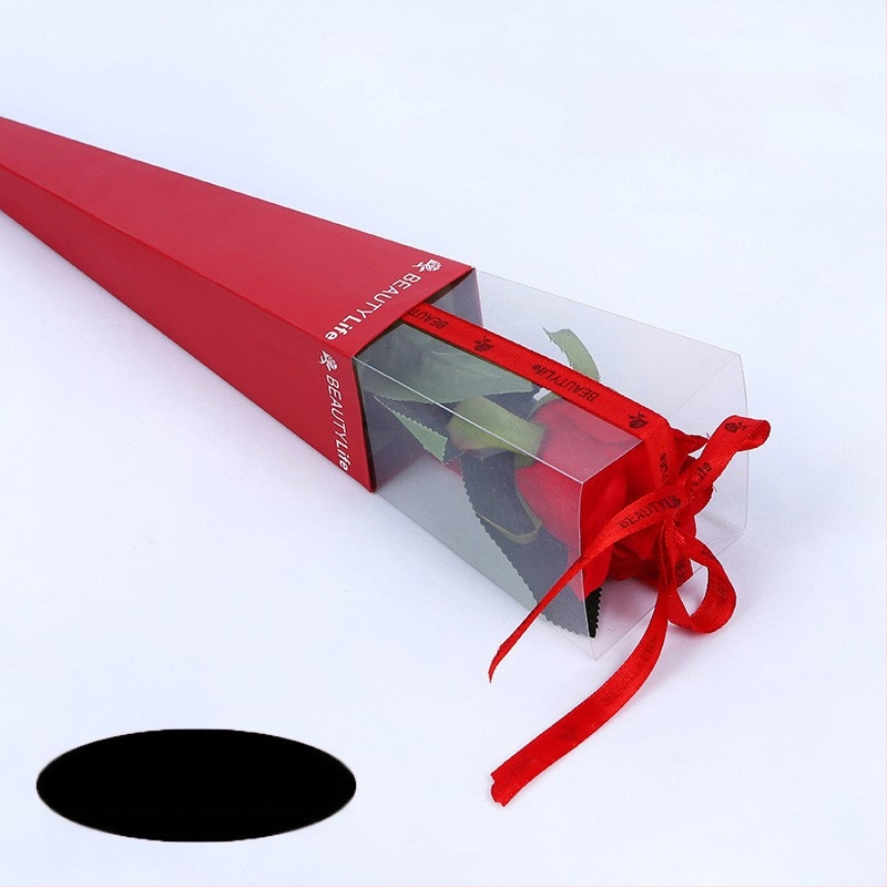 PVC kokkupandav lillede kinkekarp ühe kimbu pakkekarp ekspordi igavene lillekarp isetegemise rooside ühe lillekarbi hulgimüük