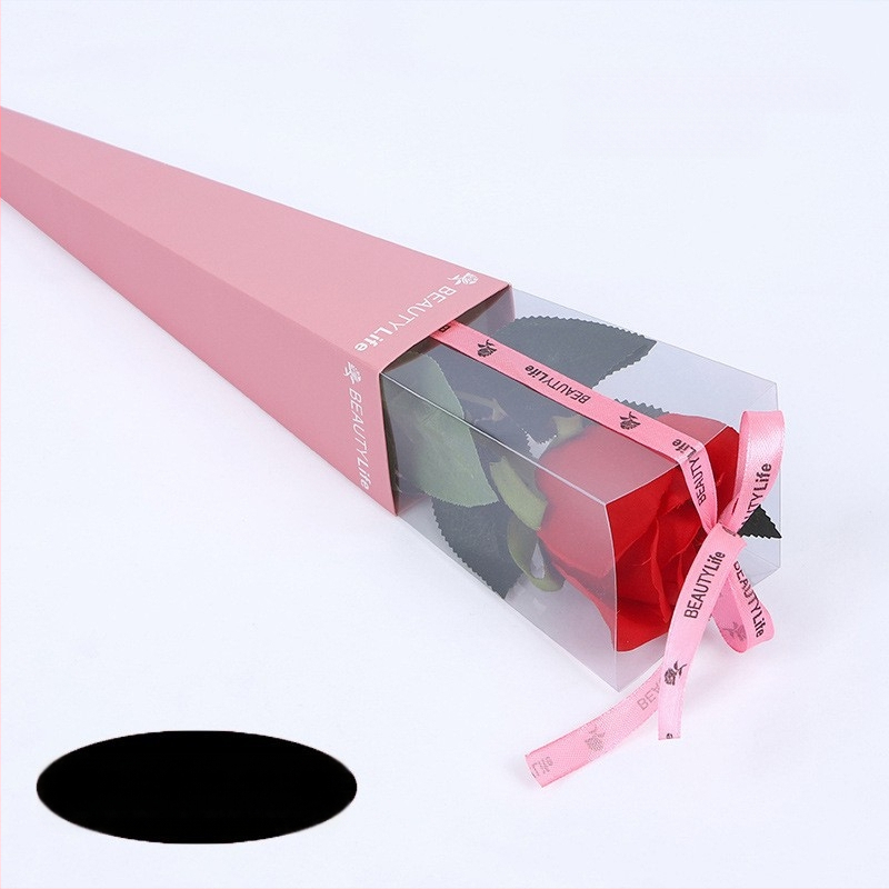 PVC kokkupandav lillede kinkekarp ühe kimbu pakkekarp ekspordi igavene lillekarp isetegemise rooside ühe lillekarbi hulgimüük