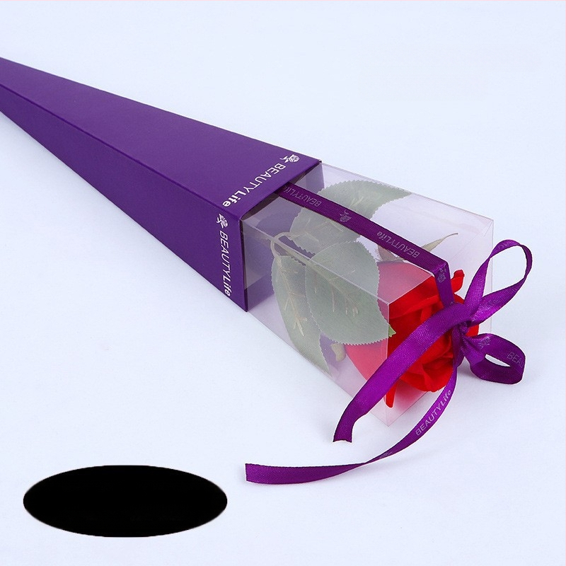 PVC kokkupandav lillede kinkekarp ühe kimbu pakkekarp ekspordi igavene lillekarp isetegemise rooside ühe lillekarbi hulgimüük