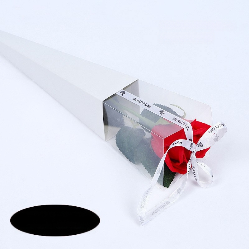 PVC kokkupandav lillede kinkekarp ühe kimbu pakkekarp ekspordi igavene lillekarp isetegemise rooside ühe lillekarbi hulgimüük