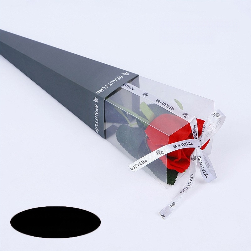 PVC kokkupandav lillede kinkekarp ühe kimbu pakkekarp ekspordi igavene lillekarp isetegemise rooside ühe lillekarbi hulgimüük