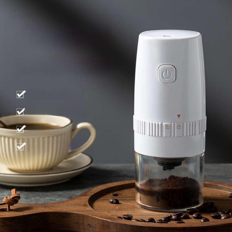 Elektrinis pupelių malūnėlis Mažas buitinis rankinis kavos pupelių malūnėlis Nešiojamas automatinis malūnėlis Rankinis kavos malūnėlis Kavos aparatas