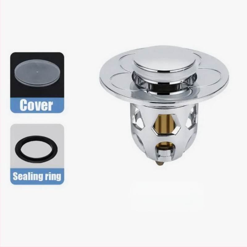 Mosdószivárgás-gátló dugó, visszapattanó kupak, rézmaggal galvanizált ezüstszürke, présdugós dezodoráló dugó, határokon átívelő szőrképződés