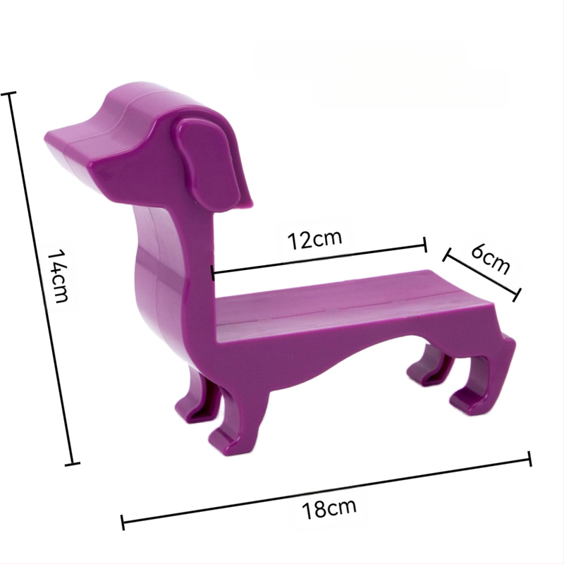 Piiriülene uus koeraveinipudelihoidja taksikoera punase veinipudeliriiul veinipudeli tugiriiul