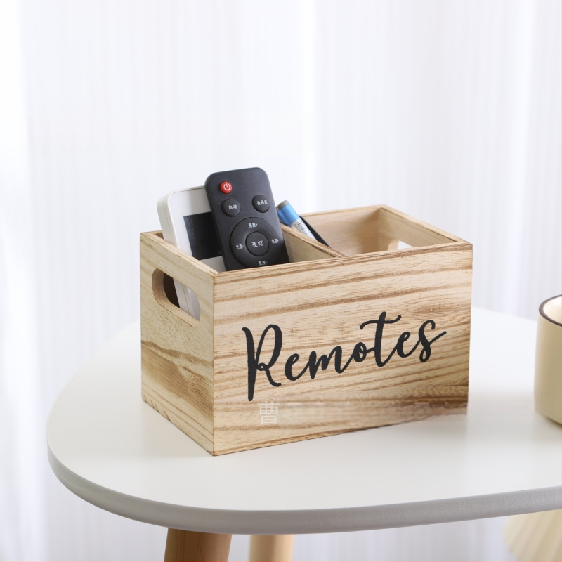 Medinė dėžutė su stalviršiu, kavos arbatos maišelių laikymo dėžutė su rankena, stalo nuotolinio valdymo pulto laikymo dėžutė, didmeninė prekyba