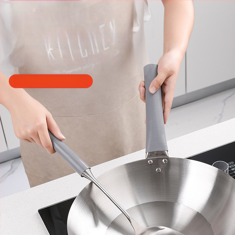 Ručka za woke, toplinska izolacija, zaštita od opeklina, lopata za woke, silikonske rukavice za ručku vrata otporne na visoke temperature, višenamjenska univerzalna navlaka za ručku