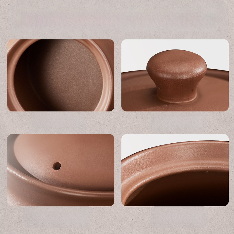 Kangyashun lilla liivapott lahtise leegiga kõrge temperatuurikindel glasuurimata pajaroog gaasipliidil spetsiaalne majapidamissupipajaroog 3-4 inimesele