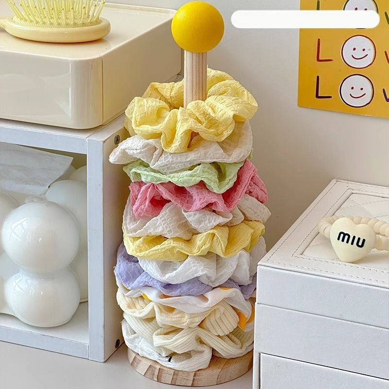 Medinis storosios žarnos plaukų ritės laikymo stovas, didelės vertės odinis galvos juostos galvos gėlės skumbrės žuvies segtuko laikymo organizatorius plaukų aksesuarų demonstravimo stovas