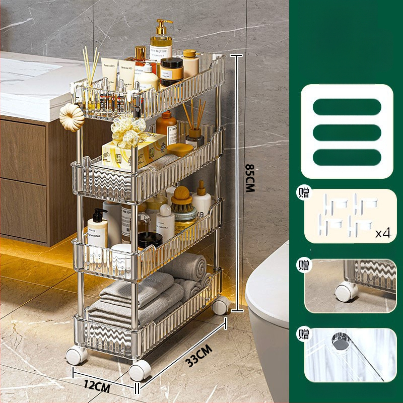 Köögivahe hoiukapp 22 Vannitoa vahe hoiuriiul Plastist tualeti külgkapp Kitsa vahe hoiustamiseks