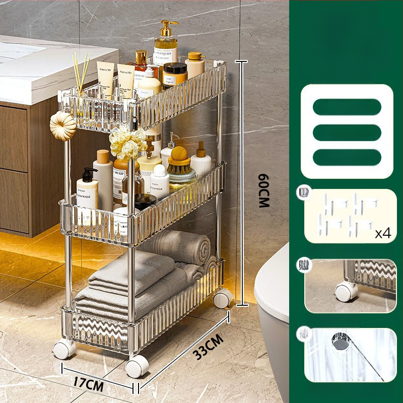 Köögivahe hoiukapp 22 Vannitoa vahe hoiuriiul Plastist tualeti külgkapp Kitsa vahe hoiustamiseks