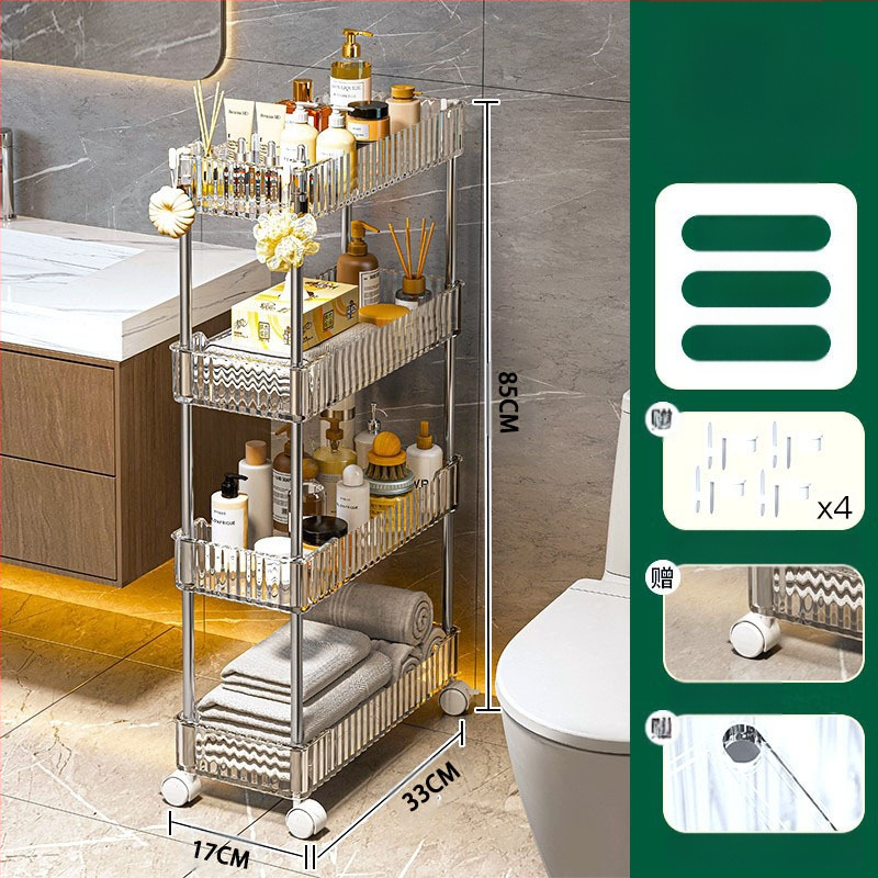 Köögivahe hoiukapp 22 Vannitoa vahe hoiuriiul Plastist tualeti külgkapp Kitsa vahe hoiustamiseks