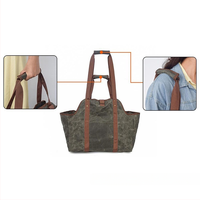 Veekindel metsaraiekott, eriti suur küttepuude transpordikott, telkimis- ja välitingimustes kasutatavate hoidikutega transpordikott, puidust lõuendkott