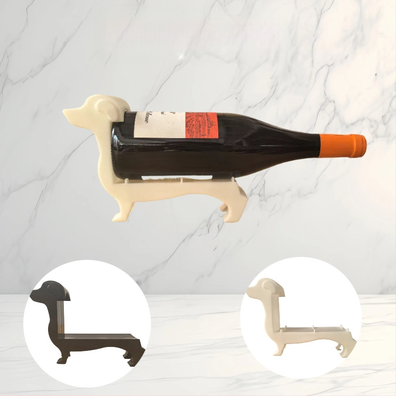 Piiriülene uus loominguline punase veini pudelihoidja, Wachshundi koerapudeliriiul, veiniriiul, punase veini riiul, töölaua kaunistused