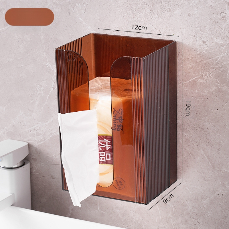 Ελαφρύ πολυτελές κουτί χαρτομάντιλων, επιτοίχιο, χωρίς τρύπημα, αποθήκευση πετσετών προσώπου μπάνιου, εξαγωγή χαρτιού υγείας, ανεστραμμένη κρεμάστρα κουζίνας