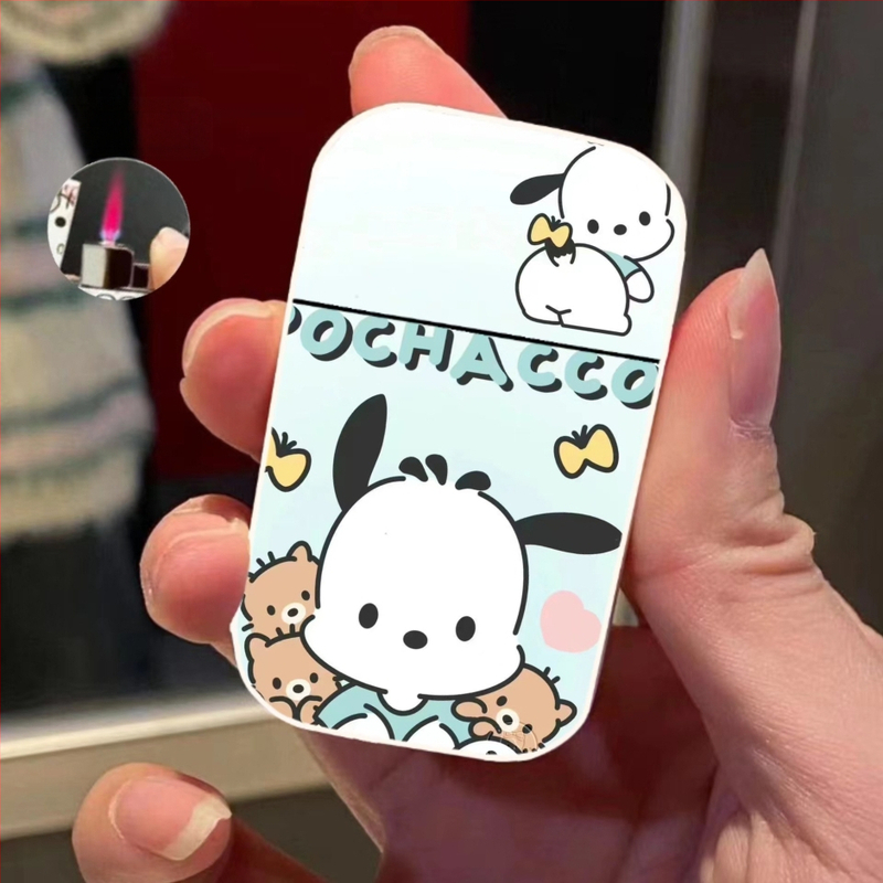 Metalinis apvalkalas, vėjui nelaidus žiebtuvėlis, rožinės spalvos liepsnos stiliaus, pripučiamas žiebtuvėlio palaikymo karta