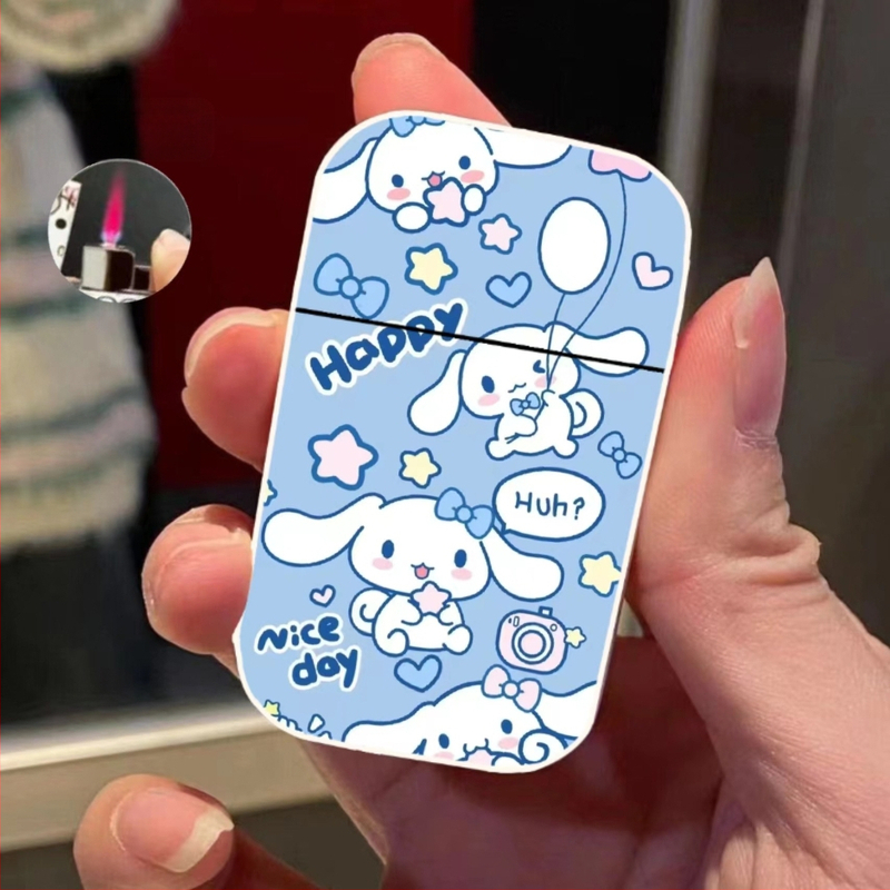 Metalinis apvalkalas, vėjui nelaidus žiebtuvėlis, rožinės spalvos liepsnos stiliaus, pripučiamas žiebtuvėlio palaikymo karta