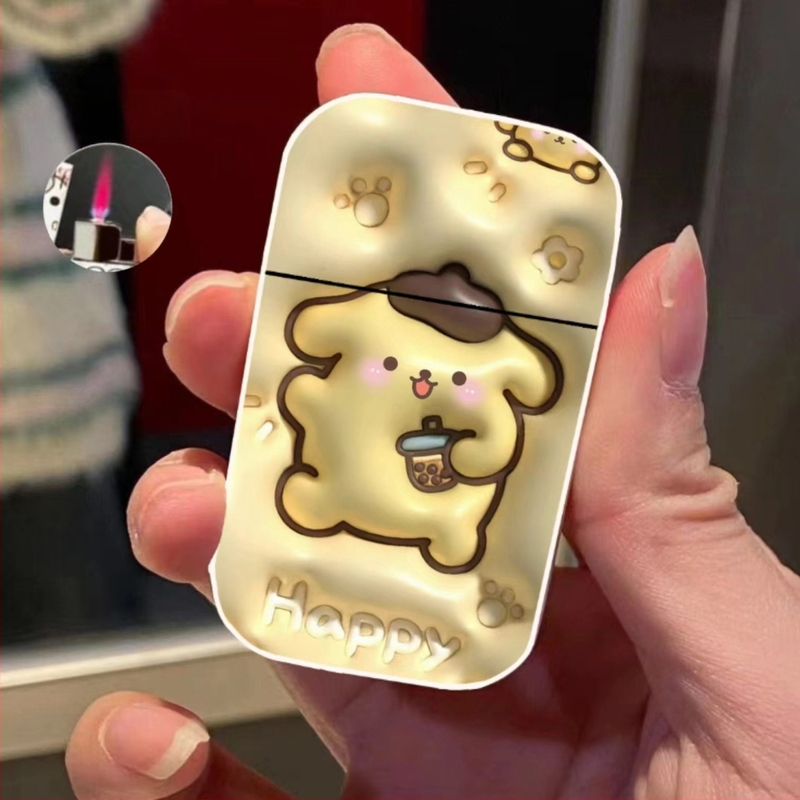 Metalinis apvalkalas, vėjui nelaidus žiebtuvėlis, rožinės spalvos liepsnos stiliaus, pripučiamas žiebtuvėlio palaikymo karta