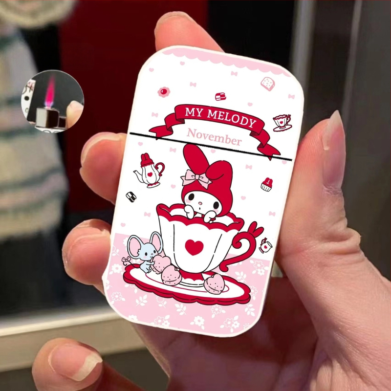 Metalinis apvalkalas, vėjui nelaidus žiebtuvėlis, rožinės spalvos liepsnos stiliaus, pripučiamas žiebtuvėlio palaikymo karta