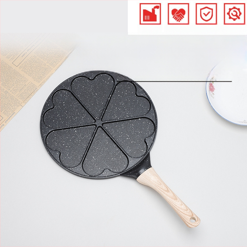 Praepann, piiriülene südamekujuline mittenakkuva panniga, hommikusöögi küpsetuspann, lameda põhjaga plaat, grillplaat, gaasipliit, induktsioonpliit, Banji pott, hulgimüük