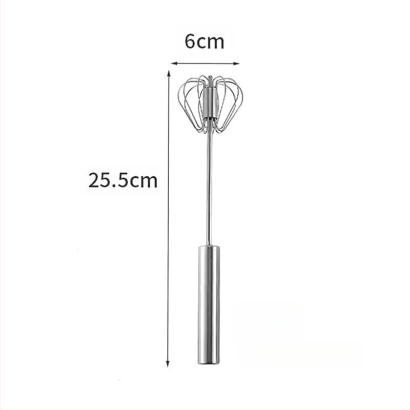 Pusiau automatinis nerūdijančio plieno kiaušinių plaktuvas, rankinis kiaušinių trintuvas, grietinėlės burbulų plaktuvas, mažas kepimo įrankis