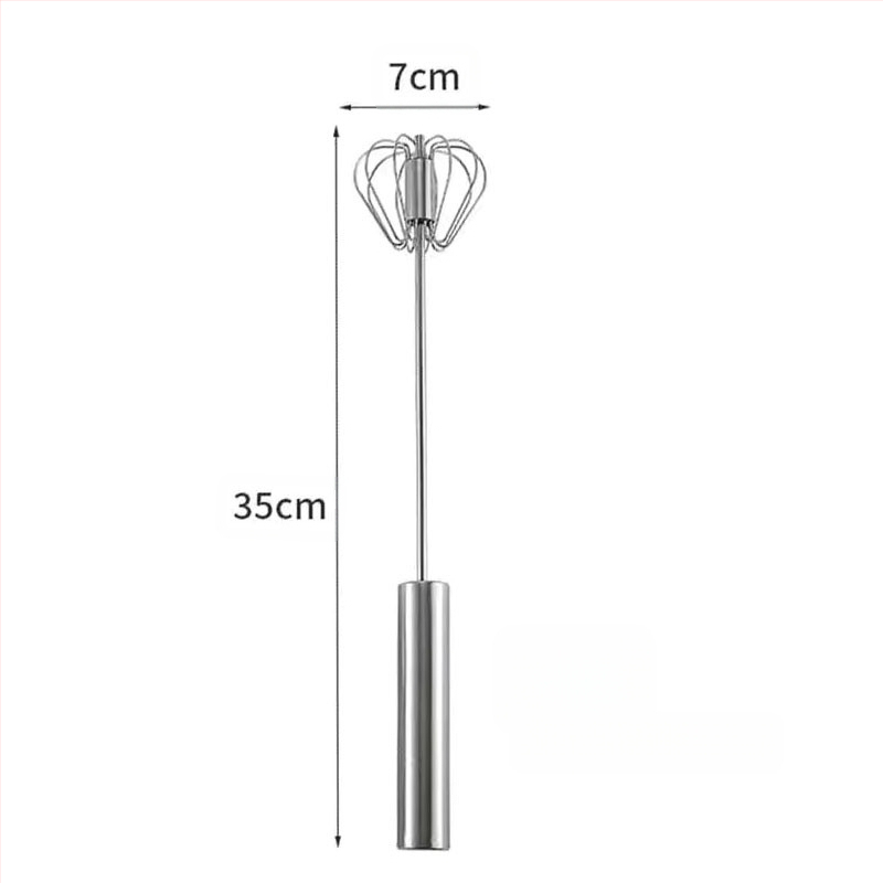 Pusiau automatinis nerūdijančio plieno kiaušinių plaktuvas, rankinis kiaušinių trintuvas, grietinėlės burbulų plaktuvas, mažas kepimo įrankis