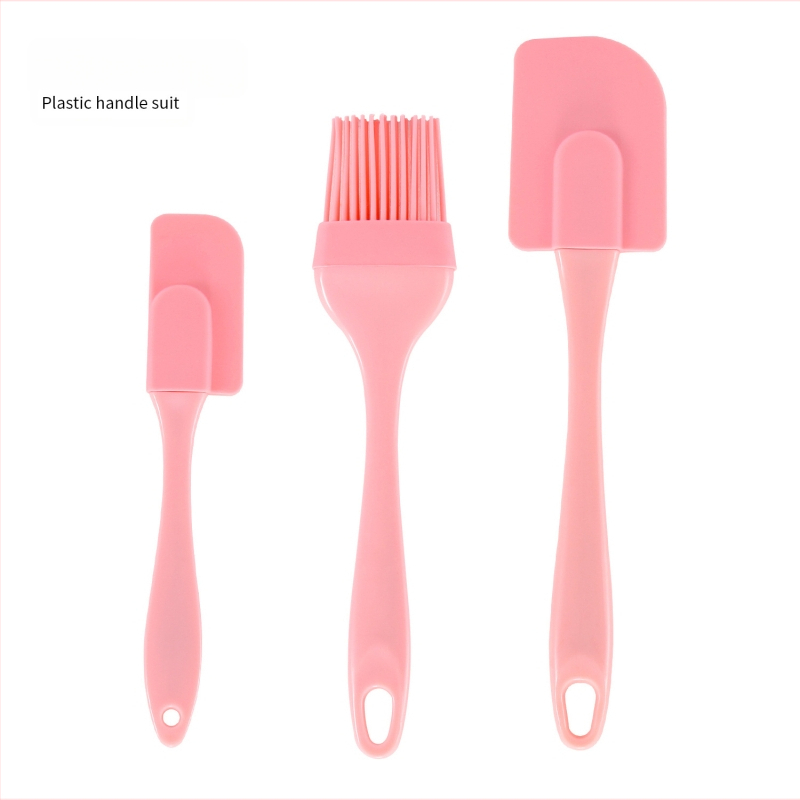 Silikoninis grandiklis kremui, mažas aliejaus teptukas, „pasidaryk pats“ kepimo grandiklis, 3 dalių rinkinys, buitinis silikoninis kremo grandiklis kepimo įrankis