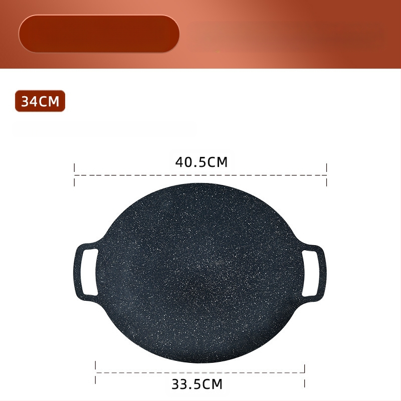 Küpsetusplaat välistingimustes kasutatav ümmargune Maifan kivi mittenakkuva telkimispapp-tüüpi küpsetusplaat kaubanduslikuks grillitud kalaks majapidamises Korea grill-grill