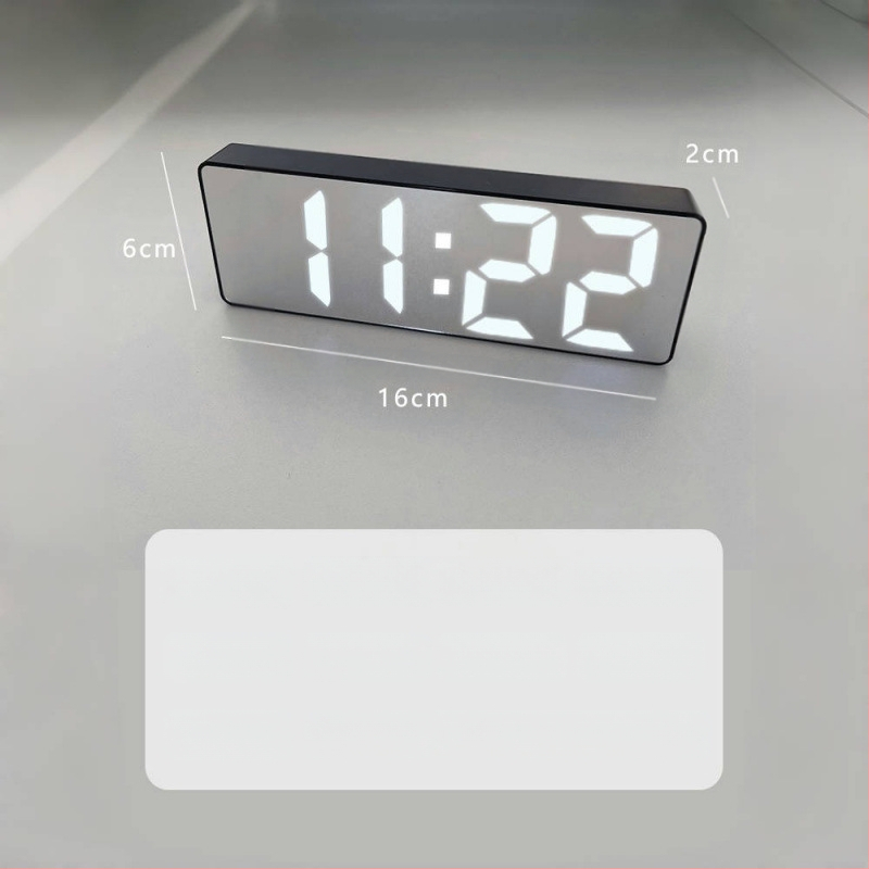 Ceas cu oglindă, ceas cu alarmă, ceas inteligent, mut, monitor de timp, dormitor, ceas electronic digital, decorare desktop