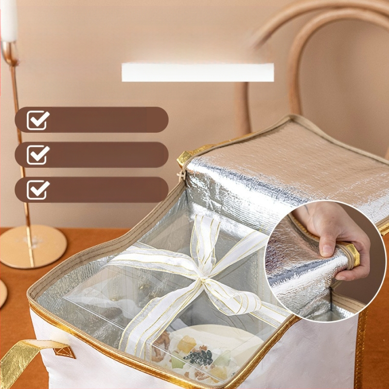 Τσάντα μόνωσης κέικ, ειδική τσάντα ψύξης για πακέτο, τσάντα χειρός, τσάντα παράδοσης από παχύρρευστο μη υφασμένο αλουμινόχαρτο, μικρή και μεγάλη συσκευασία