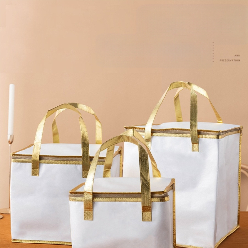 Τσάντα μόνωσης κέικ, ειδική τσάντα ψύξης για πακέτο, τσάντα χειρός, τσάντα παράδοσης από παχύρρευστο μη υφασμένο αλουμινόχαρτο, μικρή και μεγάλη συσκευασία