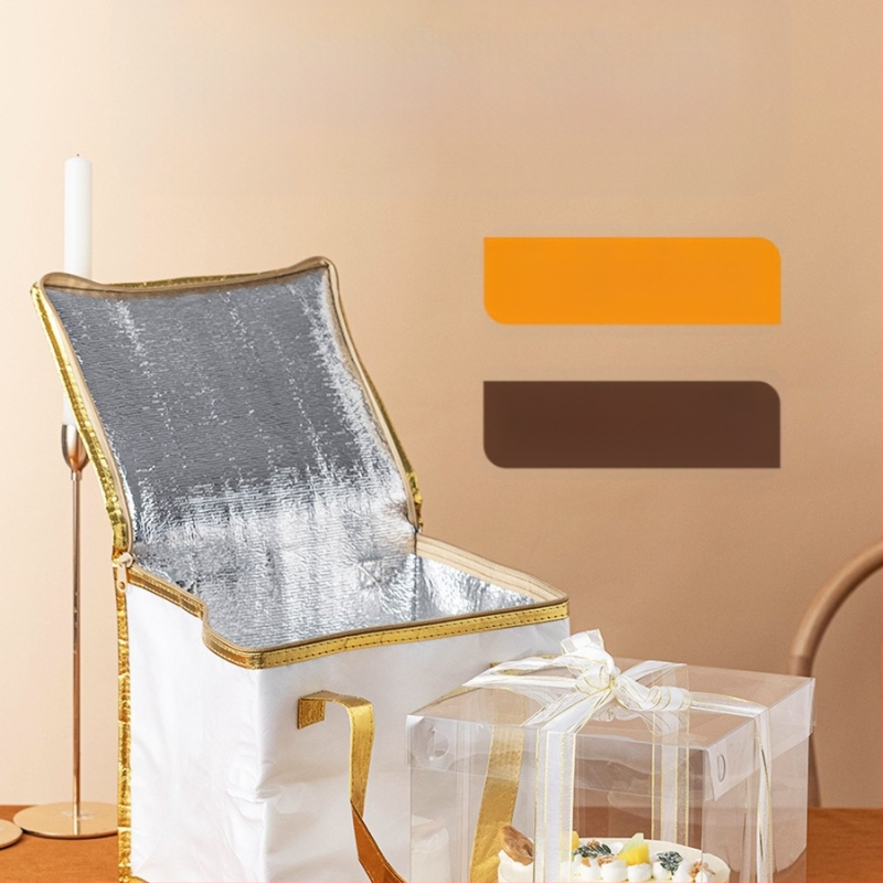 Τσάντα μόνωσης κέικ, ειδική τσάντα ψύξης για πακέτο, τσάντα χειρός, τσάντα παράδοσης από παχύρρευστο μη υφασμένο αλουμινόχαρτο, μικρή και μεγάλη συσκευασία