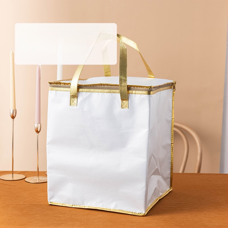 Τσάντα μόνωσης κέικ, ειδική τσάντα ψύξης για πακέτο, τσάντα χειρός, τσάντα παράδοσης από παχύρρευστο μη υφασμένο αλουμινόχαρτο, μικρή και μεγάλη συσκευασία