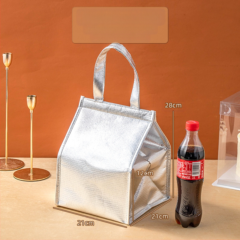 Τσάντα μόνωσης κέικ, ειδική τσάντα ψύξης για πακέτο, τσάντα χειρός, τσάντα παράδοσης από παχύρρευστο μη υφασμένο αλουμινόχαρτο, μικρή και μεγάλη συσκευασία