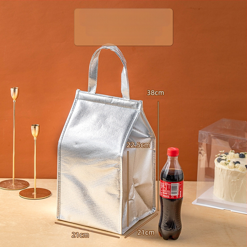 Τσάντα μόνωσης κέικ, ειδική τσάντα ψύξης για πακέτο, τσάντα χειρός, τσάντα παράδοσης από παχύρρευστο μη υφασμένο αλουμινόχαρτο, μικρή και μεγάλη συσκευασία