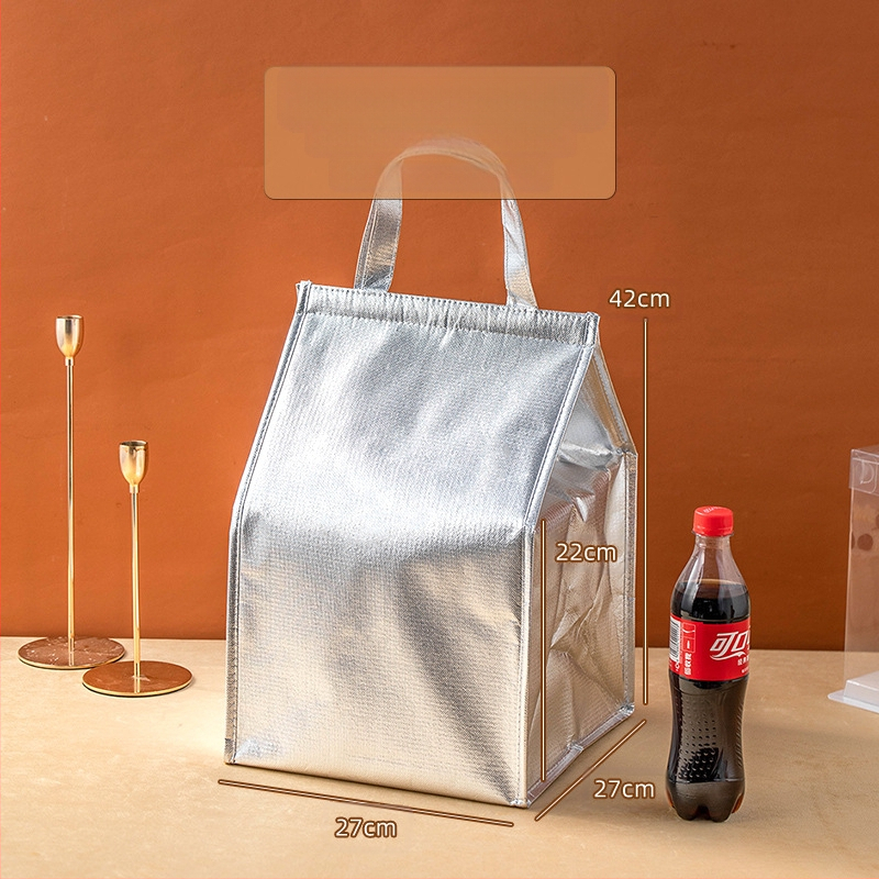 Τσάντα μόνωσης κέικ, ειδική τσάντα ψύξης για πακέτο, τσάντα χειρός, τσάντα παράδοσης από παχύρρευστο μη υφασμένο αλουμινόχαρτο, μικρή και μεγάλη συσκευασία