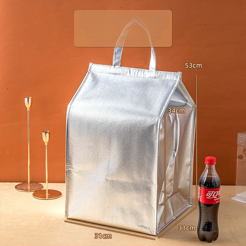 Τσάντα μόνωσης κέικ, ειδική τσάντα ψύξης για πακέτο, τσάντα χειρός, τσάντα παράδοσης από παχύρρευστο μη υφασμένο αλουμινόχαρτο, μικρή και μεγάλη συσκευασία