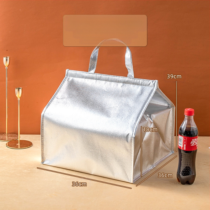 Τσάντα μόνωσης κέικ, ειδική τσάντα ψύξης για πακέτο, τσάντα χειρός, τσάντα παράδοσης από παχύρρευστο μη υφασμένο αλουμινόχαρτο, μικρή και μεγάλη συσκευασία