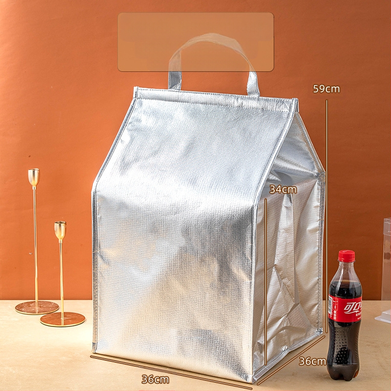 Τσάντα μόνωσης κέικ, ειδική τσάντα ψύξης για πακέτο, τσάντα χειρός, τσάντα παράδοσης από παχύρρευστο μη υφασμένο αλουμινόχαρτο, μικρή και μεγάλη συσκευασία