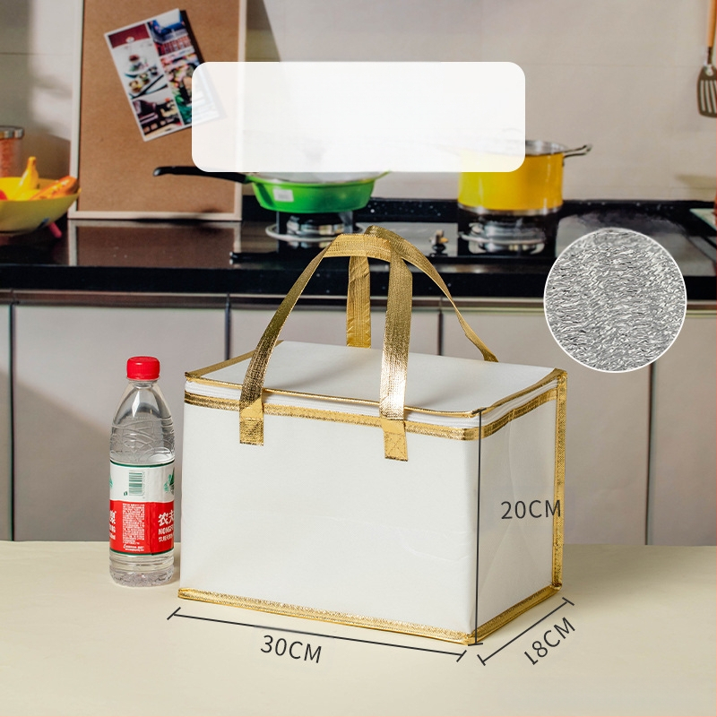 Τσάντα μόνωσης κέικ, ειδική τσάντα ψύξης για πακέτο, τσάντα χειρός, τσάντα παράδοσης από παχύρρευστο μη υφασμένο αλουμινόχαρτο, μικρή και μεγάλη συσκευασία