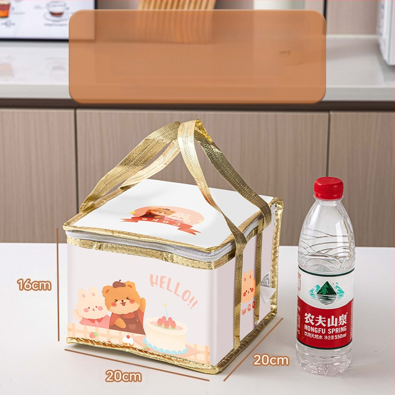 Τσάντα μόνωσης κέικ, ειδική τσάντα ψύξης για πακέτο, τσάντα χειρός, τσάντα παράδοσης από παχύρρευστο μη υφασμένο αλουμινόχαρτο, μικρή και μεγάλη συσκευασία