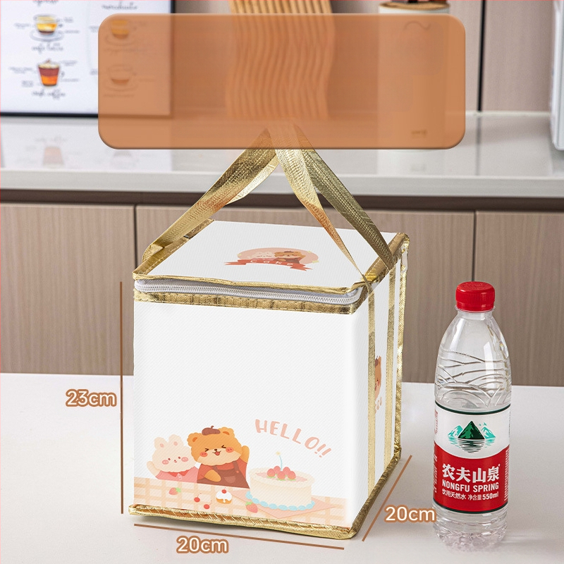 Τσάντα μόνωσης κέικ, ειδική τσάντα ψύξης για πακέτο, τσάντα χειρός, τσάντα παράδοσης από παχύρρευστο μη υφασμένο αλουμινόχαρτο, μικρή και μεγάλη συσκευασία