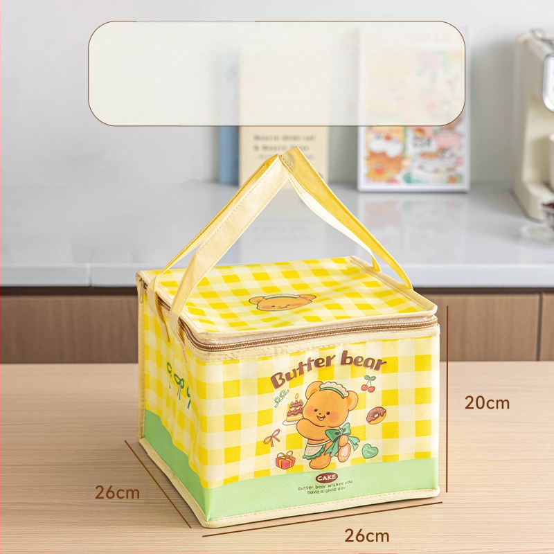 Τσάντα μόνωσης κέικ, ειδική τσάντα ψύξης για πακέτο, τσάντα χειρός, τσάντα παράδοσης από παχύρρευστο μη υφασμένο αλουμινόχαρτο, μικρή και μεγάλη συσκευασία