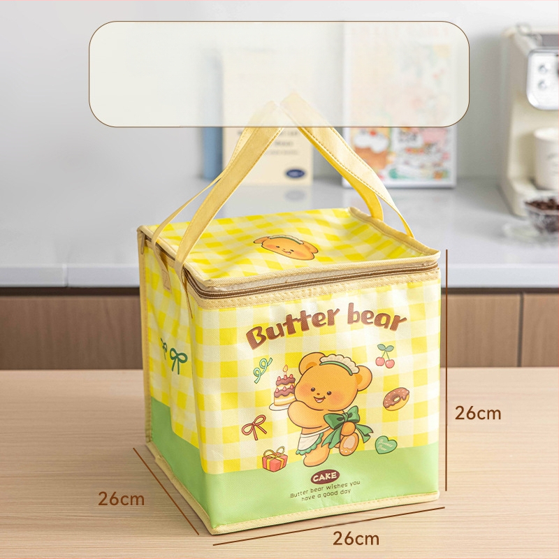 Τσάντα μόνωσης κέικ, ειδική τσάντα ψύξης για πακέτο, τσάντα χειρός, τσάντα παράδοσης από παχύρρευστο μη υφασμένο αλουμινόχαρτο, μικρή και μεγάλη συσκευασία