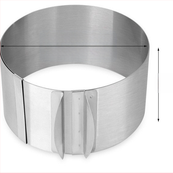 Határokon átnyúló rozsdamentes acél mousse kör sajtos lasagne forma teleszkópos kerek torta kör torta forma sütőeszköz