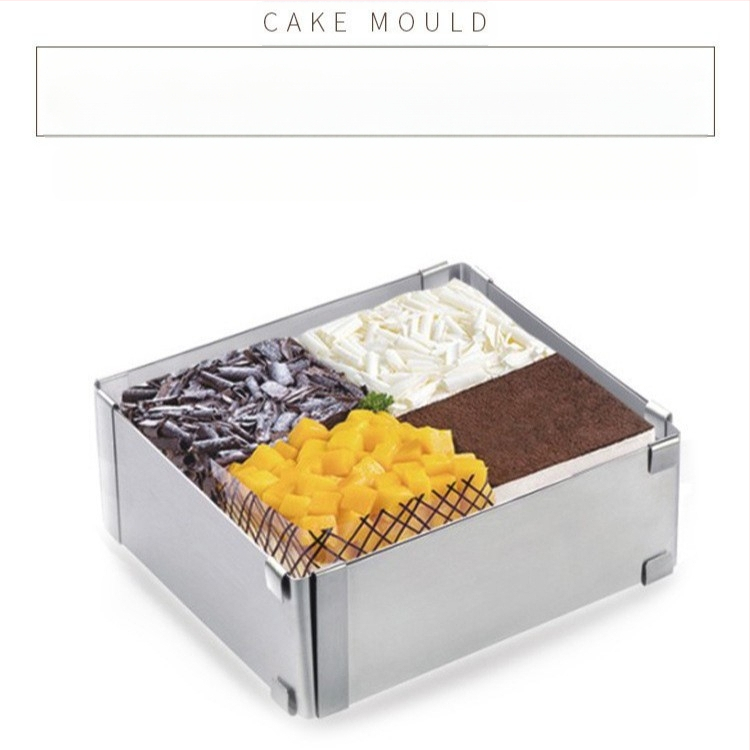 Határokon átnyúló rozsdamentes acél mousse kör sajtos lasagne forma teleszkópos kerek torta kör torta forma sütőeszköz