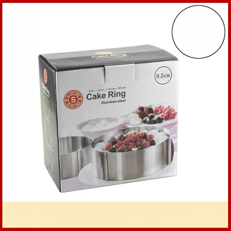 Határokon átnyúló rozsdamentes acél mousse kör sajtos lasagne forma teleszkópos kerek torta kör torta forma sütőeszköz