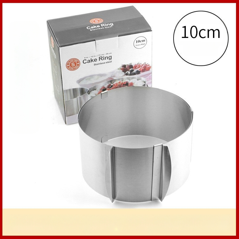 Határokon átnyúló rozsdamentes acél mousse kör sajtos lasagne forma teleszkópos kerek torta kör torta forma sütőeszköz