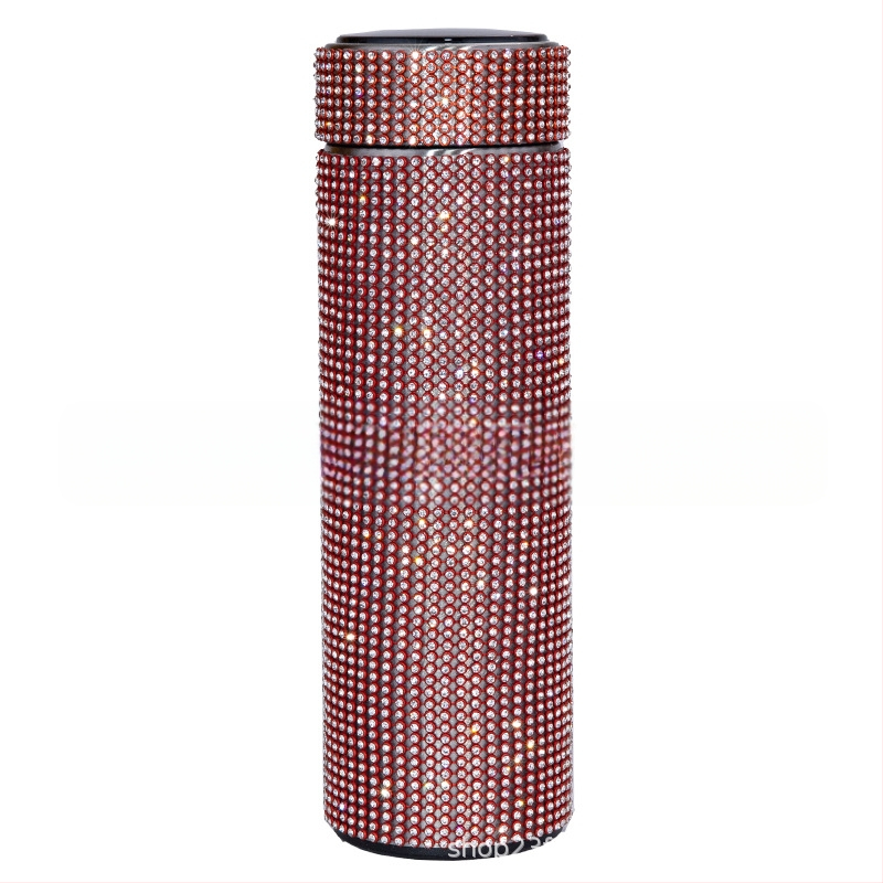 480 ml „Cross Border American Diamond“ termosinis dvigubas tiesus puodelis kavai, arbatai, vaisių sultims, kalėdinė dovana