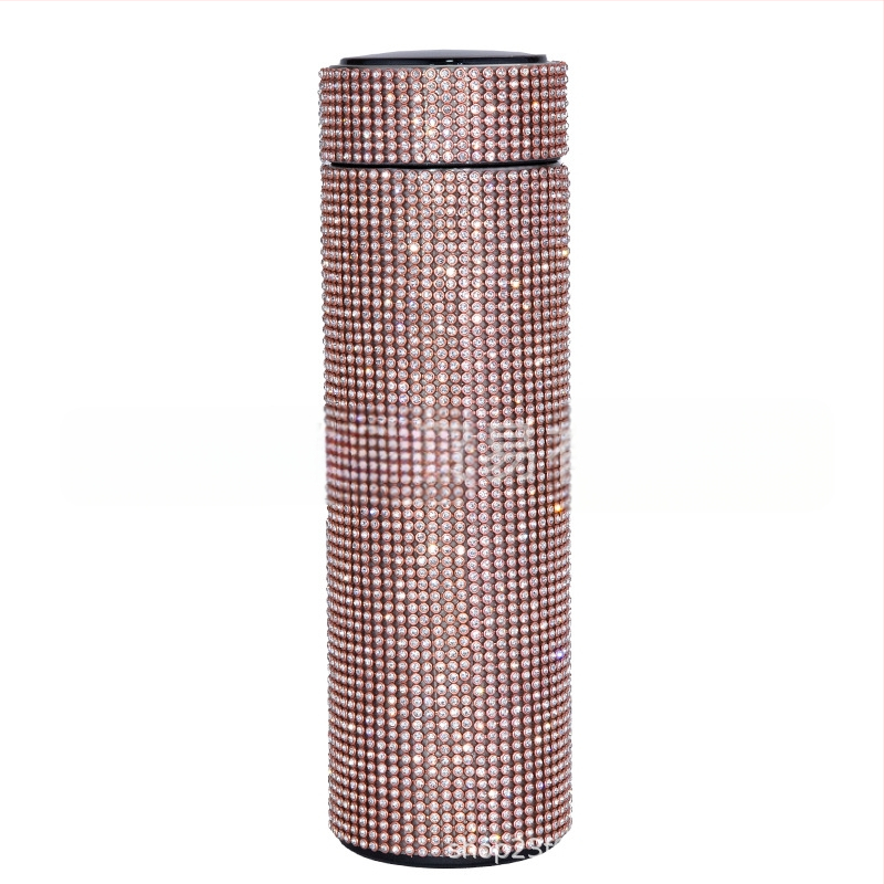 480 ml „Cross Border American Diamond“ termosinis dvigubas tiesus puodelis kavai, arbatai, vaisių sultims, kalėdinė dovana